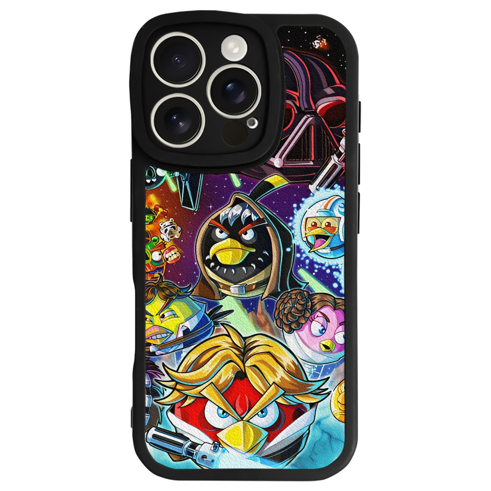 （画像用） Angry Birds アングリーバード 【iPhone 16シリーズ対応】シリコンスマホケース（レザー調） 材質：シリコン